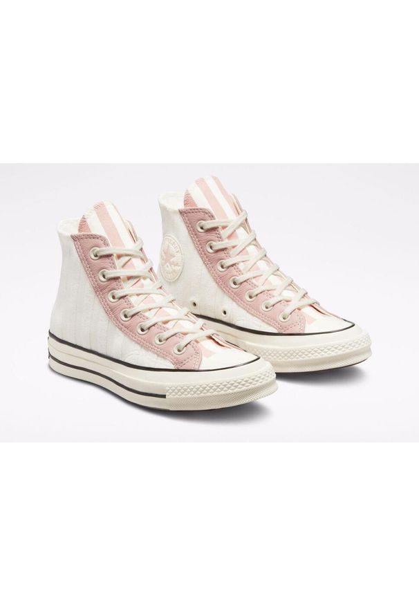 Buty do chodzenia damskie Converse Chuck 70 Hi Striped Terry. Kolor: biały. Sport: turystyka piesza
