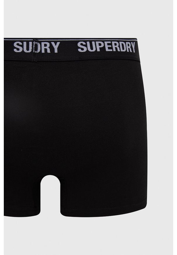 Superdry Bokserki (3-pack) kolor czarny. Kolor: czarny. Materiał: bawełna