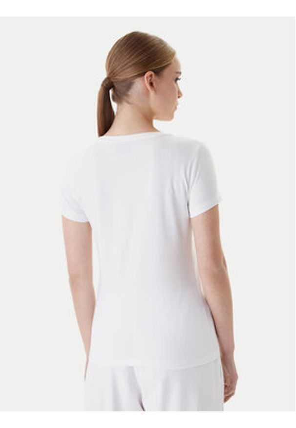 EA7 Emporio Armani T-Shirt 7W001045 AF10373 U0002 Biały Slim Fit. Kolor: biały. Materiał: bawełna