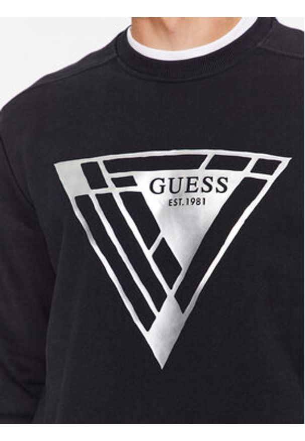 Guess Bluza M3BQ34 KBY51 Czarny Regular Fit. Kolor: czarny. Materiał: bawełna