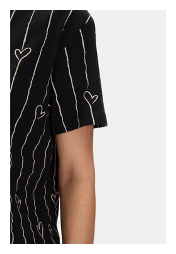 Karl Kani T-Shirt Signature Heart Pinstripe Os 61300126 Czarny Regular Fit. Kolor: czarny. Materiał: bawełna