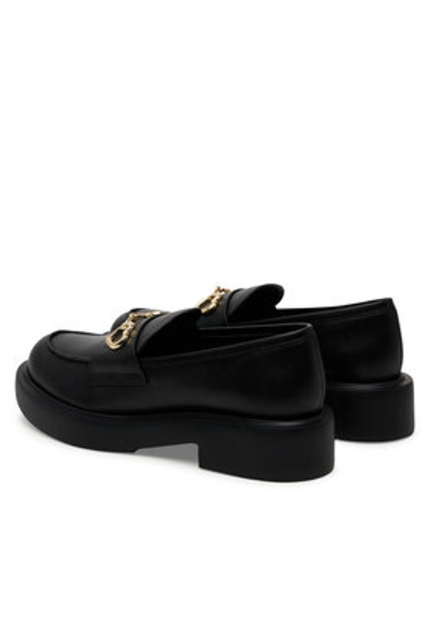 Love Moschino - LOVE MOSCHINO Loafersy JA10394G1MIA0000 Czarny. Kolor: czarny. Materiał: skóra