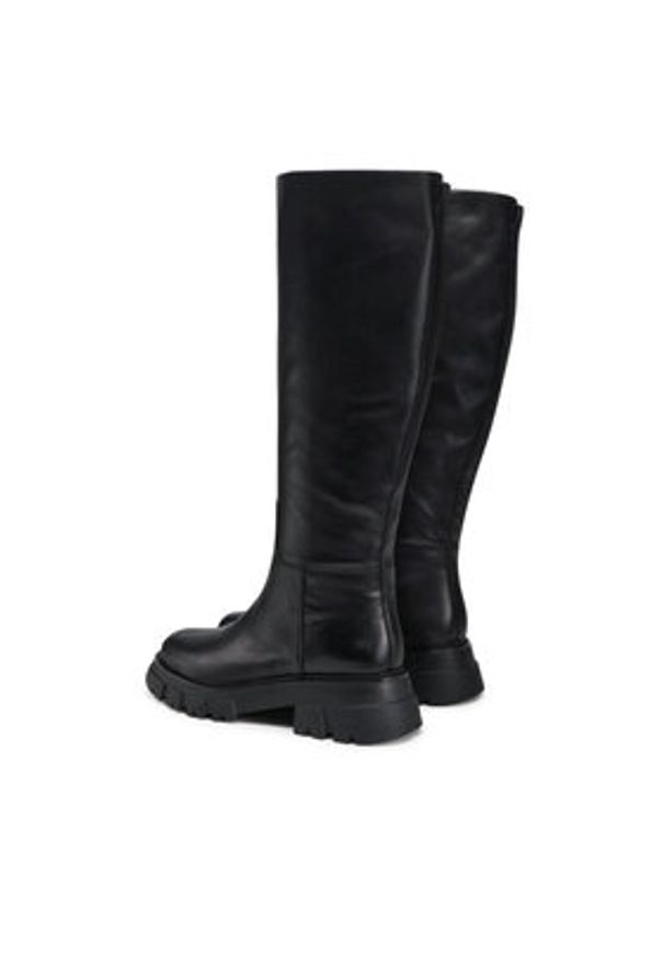 Badura Kozaki V787-19-1 Czarny. Kolor: czarny. Materiał: skóra