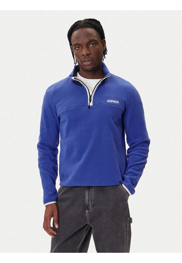 Napapijri Polar T-Dergana NP0A88UZ Niebieski Regular Fit. Kolor: niebieski. Materiał: syntetyk