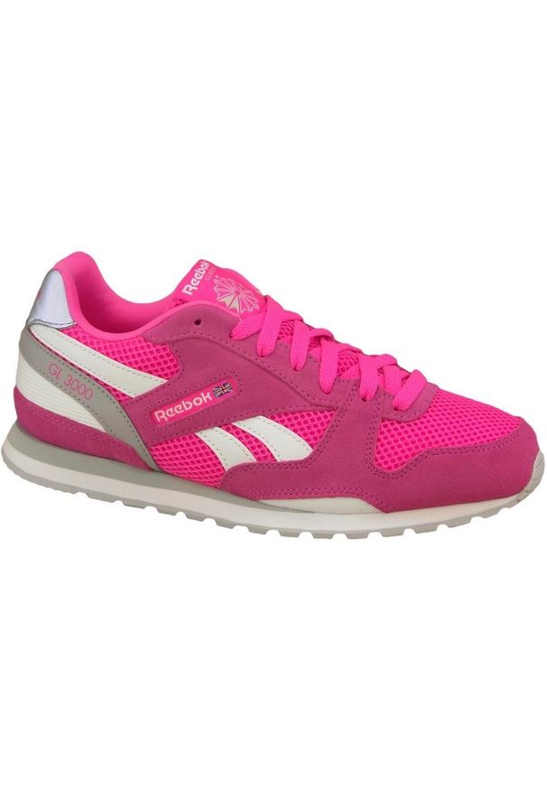 Buty sportowe dla dziewczynki, Reebok GL 3000. Kolor: różowy. Materiał: tkanina, materiał, skóra, syntetyk