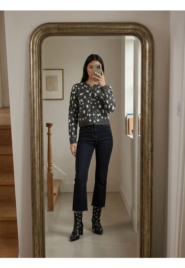 Sinsay - Jeansy kick flare - niebieski. Kolor: niebieski