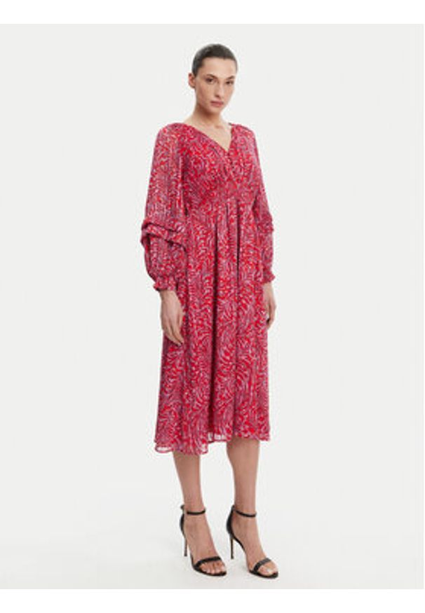 French Connection Sukienka codzienna 71YFO Czerwony Regular Fit. Okazja: na co dzień. Kolor: czerwony. Materiał: syntetyk. Typ sukienki: proste. Styl: casual