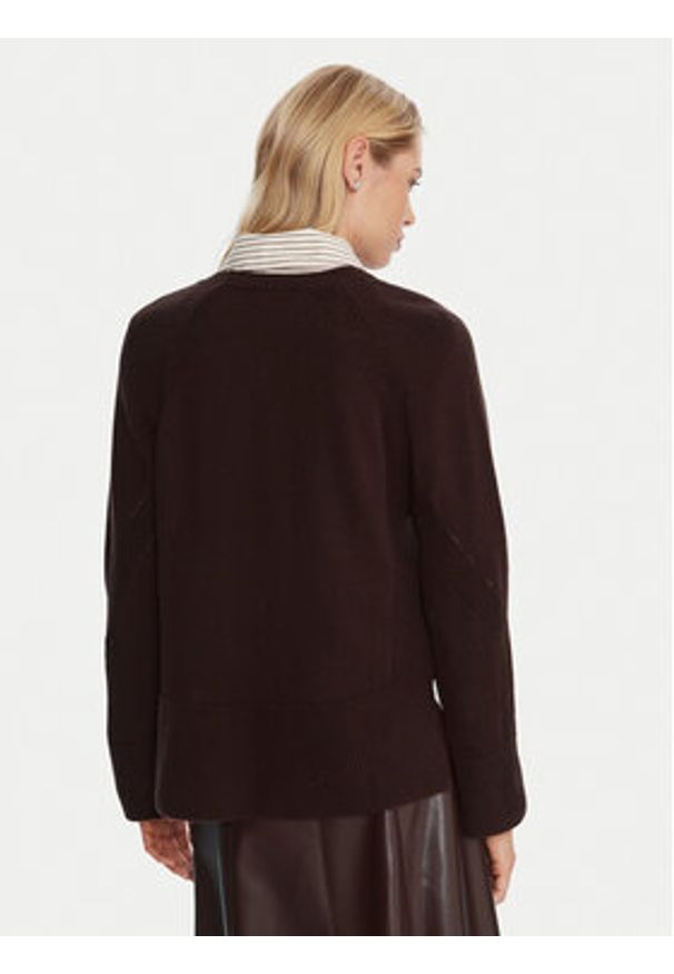 Marella Sweter Alaska 2525366102 Brązowy Regular Fit. Kolor: brązowy. Materiał: wełna