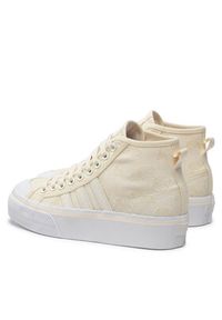 Adidas - adidas Sneakersy Nizza Platform Mid W GX8356 Beżowy. Kolor: beżowy. Materiał: materiał. Obcas: na platformie #3