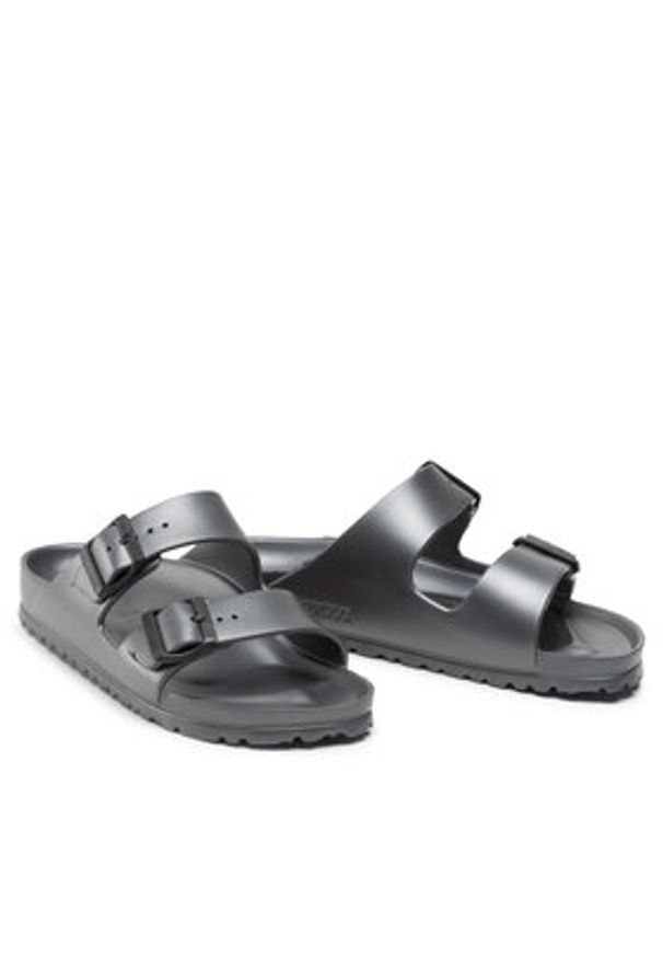 Birkenstock Klapki Arizona EVA 1001498 Szary. Kolor: szary. Materiał: skóra