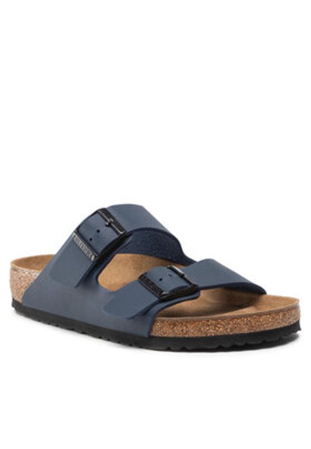 Birkenstock Klapki Arizona 0051751 Granatowy. Kolor: niebieski. Materiał: skóra