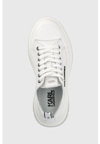 Karl Lagerfeld tenisówki LUNA kolor biały. Nosek buta: okrągły. Zapięcie: sznurówki. Kolor: biały. Materiał: guma. Obcas: na platformie