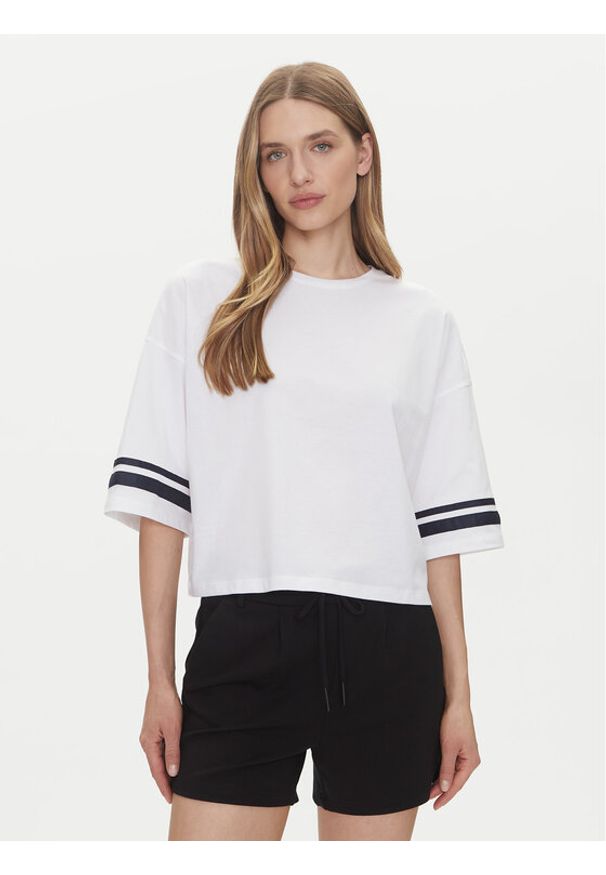 only - ONLY T-Shirt Paloma 15351935 Biały Regular Fit. Kolor: biały. Materiał: syntetyk, bawełna