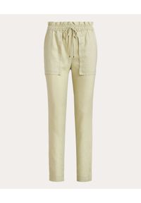 Lauren Ralph Lauren - LAUREN BY RALPH LAUREN - Beżowe lniane spodnie. Stan: podwyższony. Kolor: beżowy. Materiał: len #2