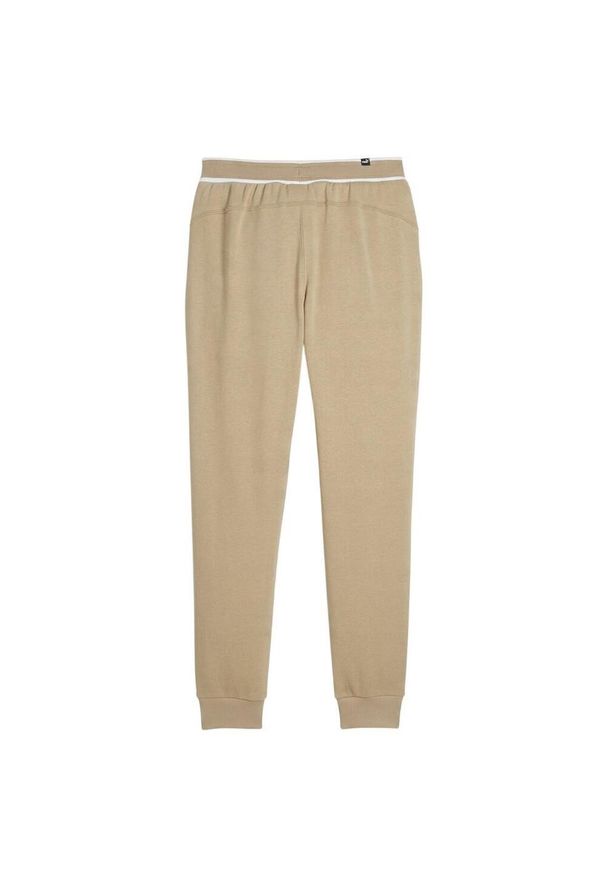 Puma - Spodnie Do Joggingu Męskie Squad. Kolor: beżowy. Materiał: dresówka. Sport: bieganie