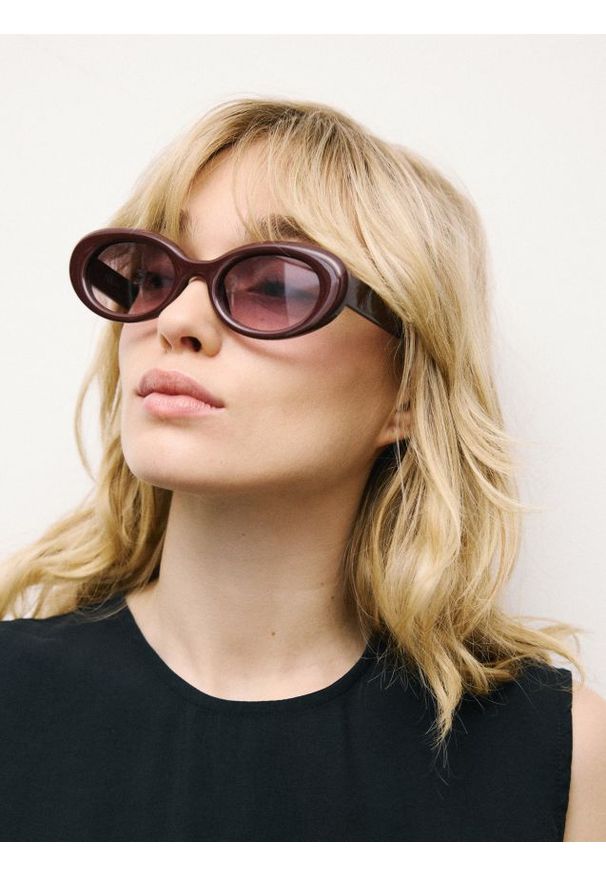 Reserved - Okulary przeciwsłoneczne - ciemnofioletowy. Kolor: fioletowy