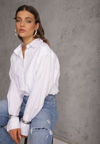 Renee - Biała Koszula z Bawełny w Stylu Balloon Oversize Arlelia. Okazja: na co dzień. Typ kołnierza: kołnierzyk klasyczny. Kolor: biały. Materiał: bawełna. Styl: casual, elegancki, klasyczny #3