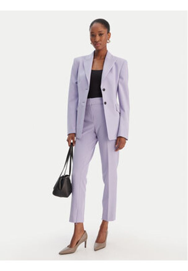 Hugo - HUGO Marynarka Asmalla-1 50533901 Granatowy Slim Fit. Kolor: niebieski. Materiał: syntetyk