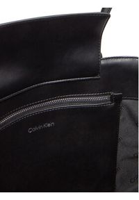 Calvin Klein Torebka Ck Woven Medium Shopper K60K612994 Czarny. Kolor: czarny. Materiał: skórzane
