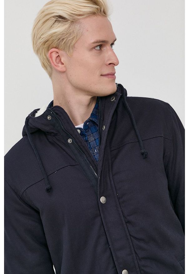 Only & Sons - Parka. Okazja: na co dzień. Kolor: niebieski. Materiał: bawełna. Styl: casual