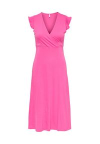 only - ONLY Sukienka letnia May 15257520 Różowy Regular Fit. Kolor: różowy. Materiał: bawełna. Sezon: lato
