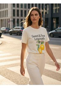 Sinsay - Bawełniana koszulka z nadrukiem - zielony. Kolor: zielony. Materiał: bawełna. Wzór: nadruk #1