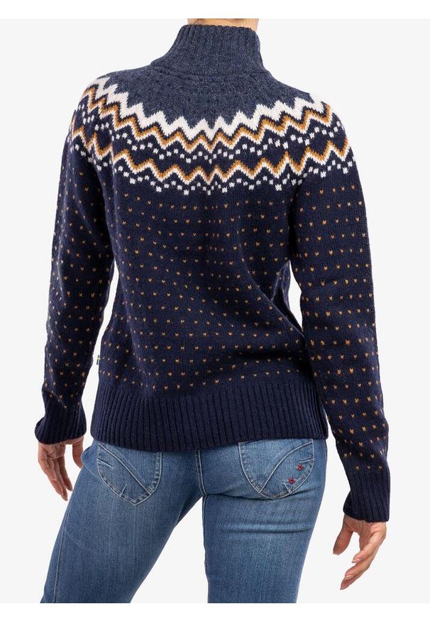 Fjällräven - Sweter damski Fjallraven Ovik Knit Cardigan. Kolor: niebieski