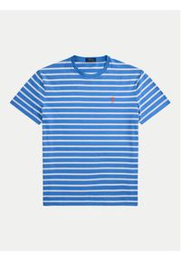 Polo Ralph Lauren T-Shirt 710938134006 Niebieski Slim Fit. Typ kołnierza: polo. Kolor: niebieski. Materiał: bawełna #4