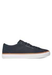 TOMMY HILFIGER - Tommy Hilfiger Sneakersy Th Hi Vulc Core Low Ii Mesh FM0FM05513 Granatowy. Kolor: niebieski. Materiał: materiał
