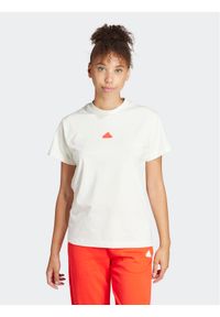 Adidas - adidas T-Shirt Embroidered IS4287 Biały Regular Fit. Kolor: biały. Materiał: bawełna #1