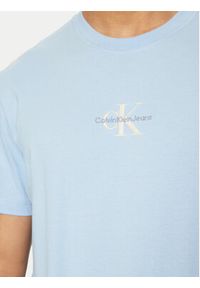 Calvin Klein Jeans T-Shirt Monologo J30J325649 Błękitny Regular Fit. Kolor: niebieski. Materiał: bawełna