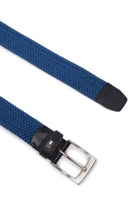 TOMMY HILFIGER - Tommy Hilfiger Pasek Adan 3.5 Elastic AM0AM13824 Granatowy. Kolor: niebieski. Materiał: materiał #3