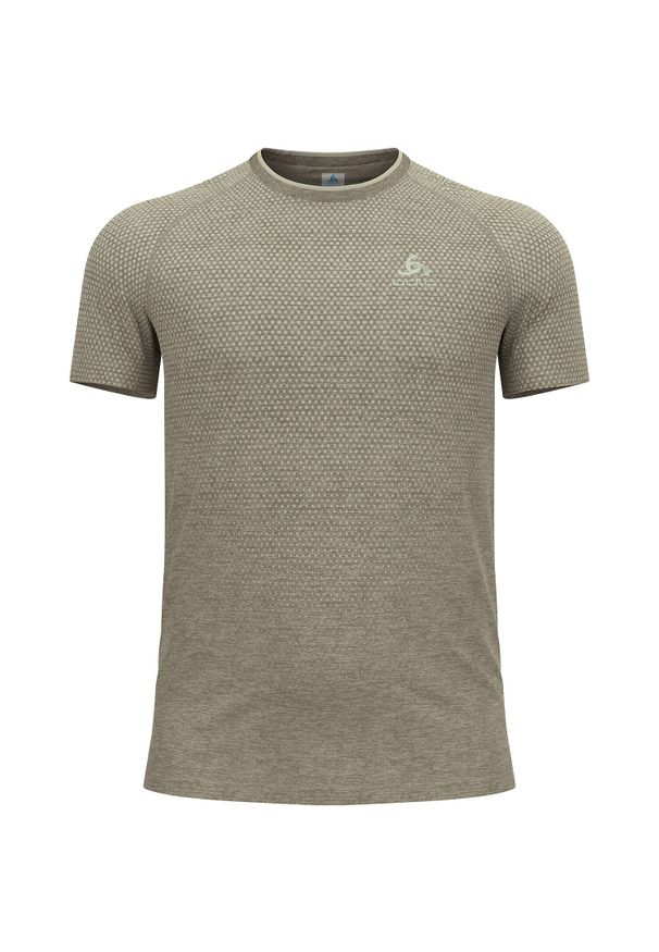 Koszulka męska Odlo ESSENTIAL SEAMLESS T-shirt crew neck l/s. Kolor: brązowy. Sport: bieganie