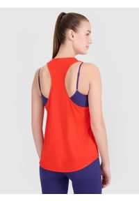 4f - 4F Top treningowy oversize szybkoschnący damski - czerwony M. Kolor: czerwony