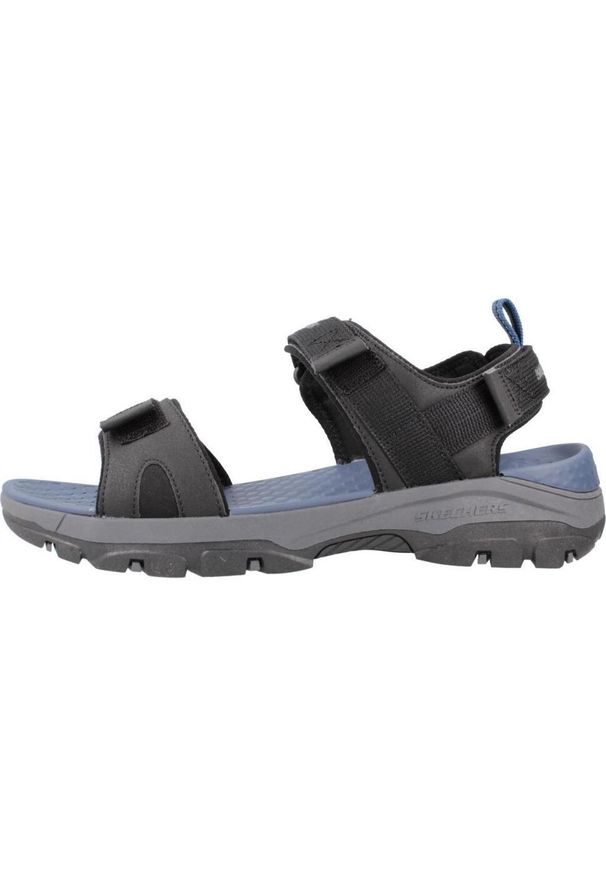 skechers - Sandały Skechers Tresmen - Ryer, Mężczyźni. Kolor: czarny. Materiał: tkanina, syntetyk