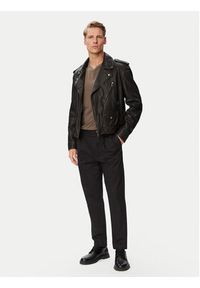 Hugo - HUGO Kurtka skórzana 50564071 Czarny Regular Fit. Kolor: czarny. Materiał: skóra #3
