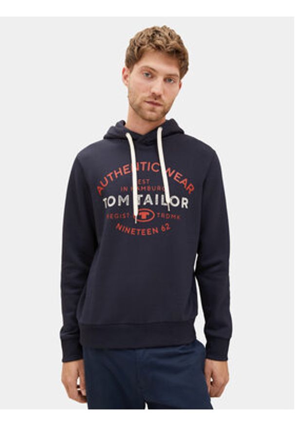 Tom Tailor Bluza 1038744 Granatowy Regular Fit. Kolor: niebieski. Materiał: bawełna, syntetyk