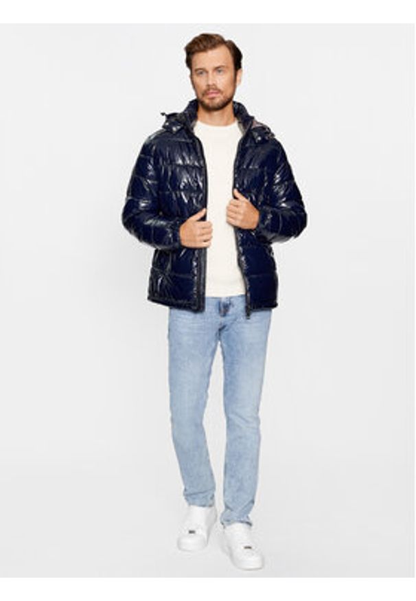 Guess Kurtka puchowa M3BL27 WFP42 Granatowy Regular Fit. Kolor: niebieski. Materiał: syntetyk