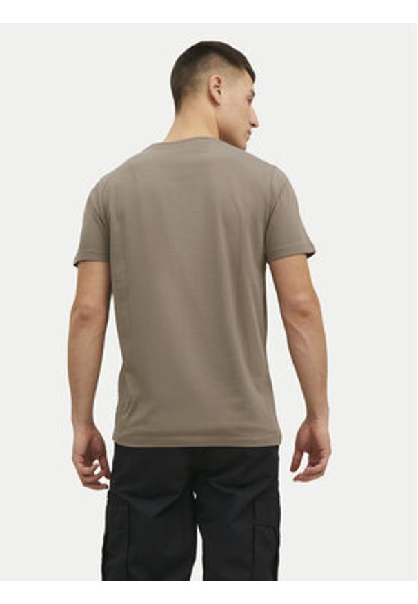 Jack & Jones T-Shirt Organic Basic 12156101 Beżowy Regular Fit. Kolor: beżowy. Materiał: bawełna