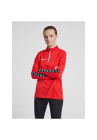Bluza do piłki nożnej damska Hummel demi-zip hml AUTHENTIC. Kolor: czerwony, wielokolorowy, różowy. Sport: piłka nożna #1