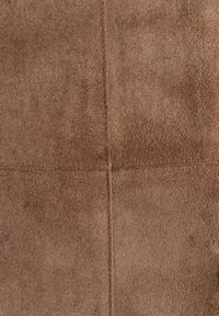 Renee - Beżowa Gładka Spódnica z Imitacji Zamszu o Rozkloszowanym Kroju Nettia. Kolor: beżowy. Materiał: zamsz. Wzór: gładki #4