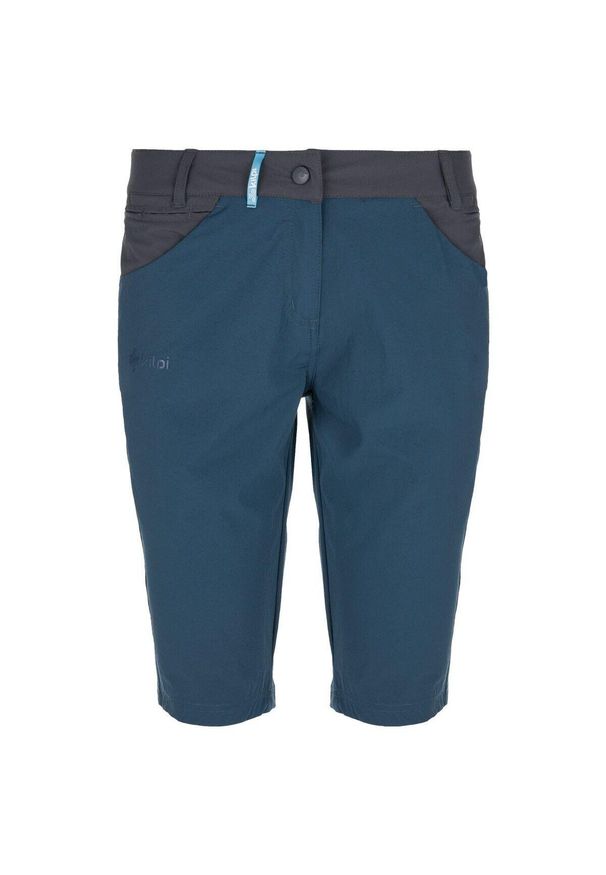 Szorty damskie Kilpi Sylane. Kolor: niebieski. Materiał: nylon. Sezon: wiosna, lato. Sport: turystyka piesza