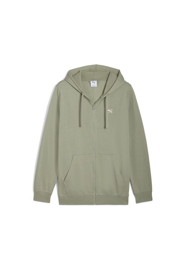 Puma - Męska bluza z kapturem Essentials Elevated PUMA. Typ kołnierza: kaptur. Kolor: zielony. Sport: bieganie