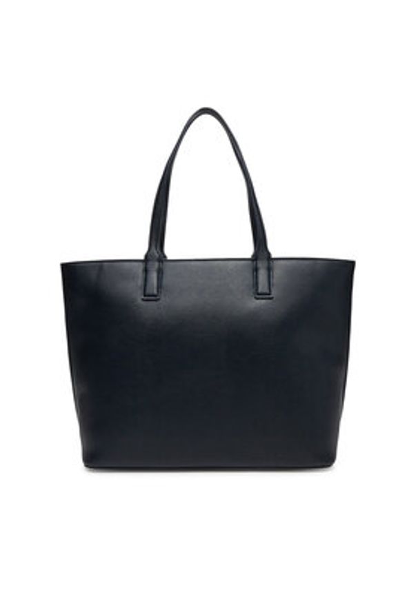 TOMMY HILFIGER - Tommy Hilfiger Torebka Th Logotape Tote AW0AW17449 Granatowy. Kolor: niebieski. Materiał: skórzane