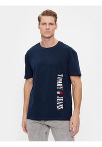 Tommy Jeans T-Shirt Archive DM0DM18295 Granatowy Regular Fit. Kolor: niebieski. Materiał: bawełna