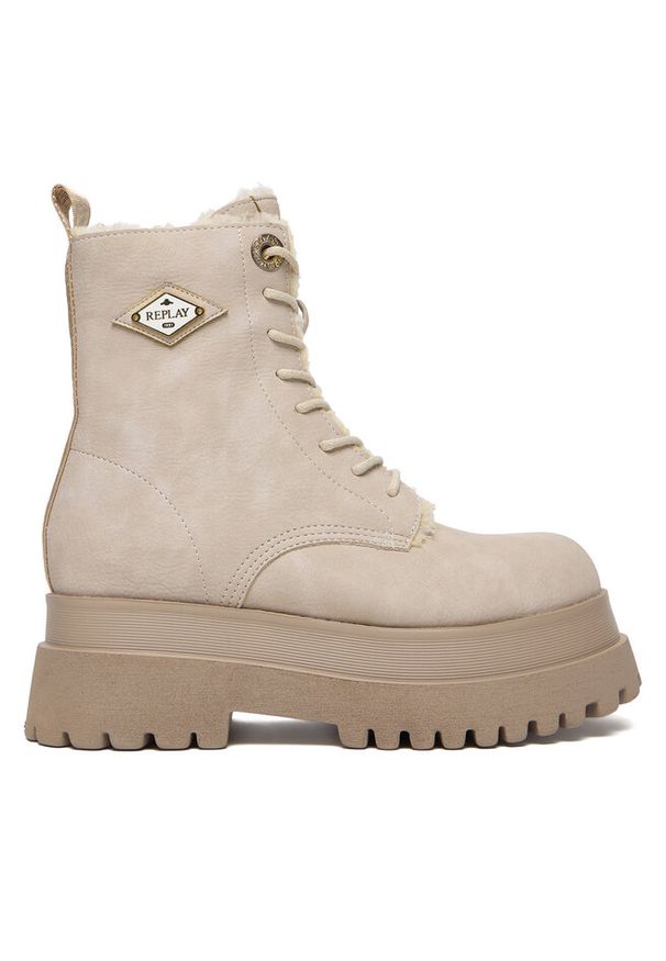 Replay - Botki REPLAY. Kolor: beżowy