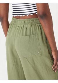 Roxy Spodnie materiałowe Lekeitio Break ERJNP03545 Zielony Wide Leg. Kolor: zielony. Materiał: wiskoza, len #5
