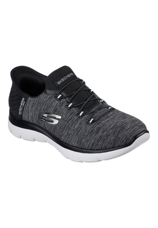 skechers - Buty Summits - Dazzling Haze Rozmiar 36 - 149937-BKW Szary. Zapięcie: bez zapięcia. Kolor: czarny. Materiał: dzianina. Szerokość cholewki: normalna. Wzór: melanż