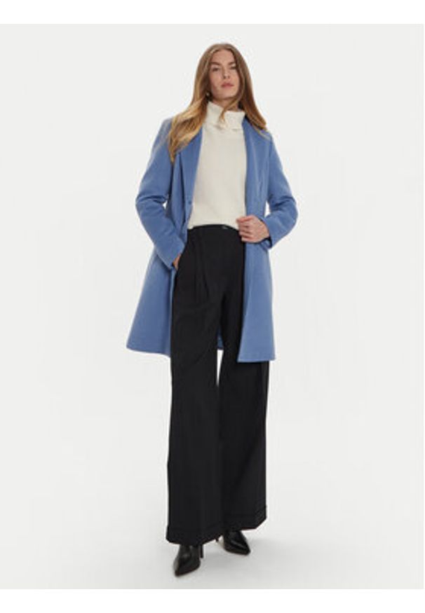 Maryley Płaszcz przejściowy 24IB808/14SW Niebieski Regular Fit. Kolor: niebieski. Materiał: syntetyk