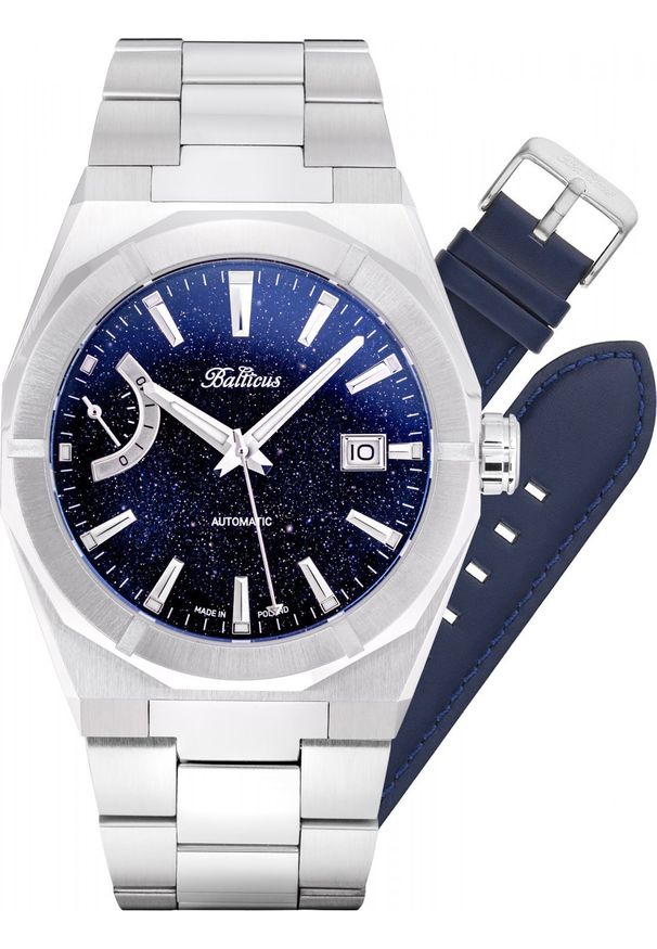 BALTICUS - Zegarek Balticus Zegarek męski Balticus BALSDSPRA srebrny. Kolor: srebrny